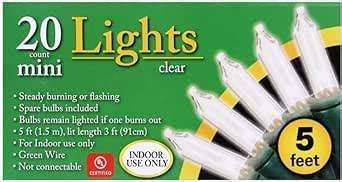 mini christmas lights 20 count|Amazon.com: 20 Count Mini Christmas Lights.